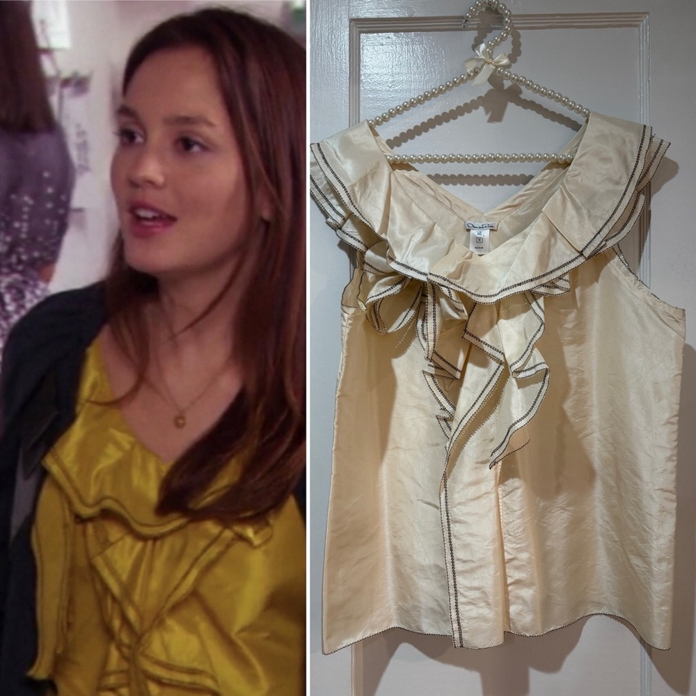 Oscar de la Renta ivory top 14 ASO Blair Waldorf Gossip Girl - alt